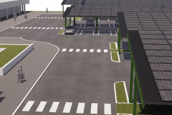 commercial solar carport for electric vehicle charging