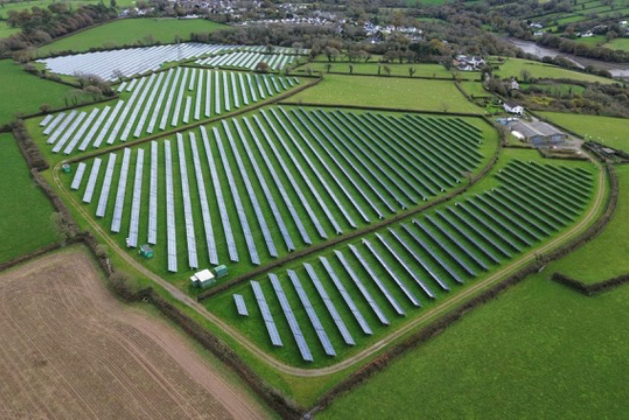 Field ground mounted solar energy panels