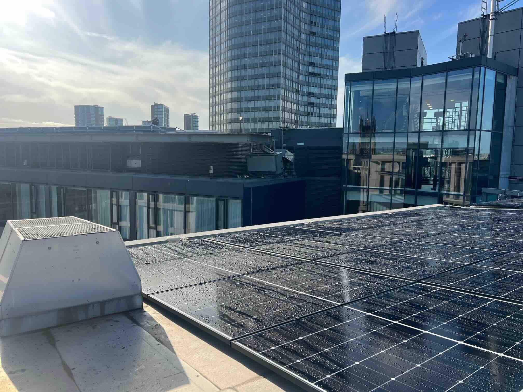 Double Tree Hilton Rooftop solar panels