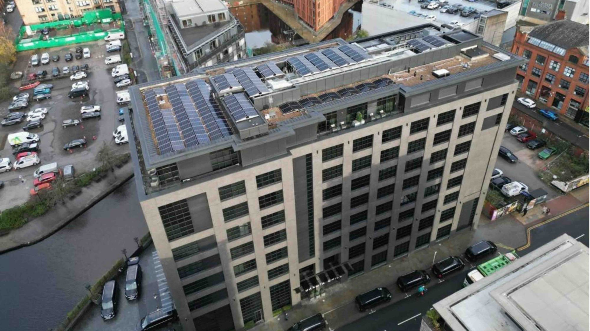 Dakota Manchester Hotel rooftop solar panels