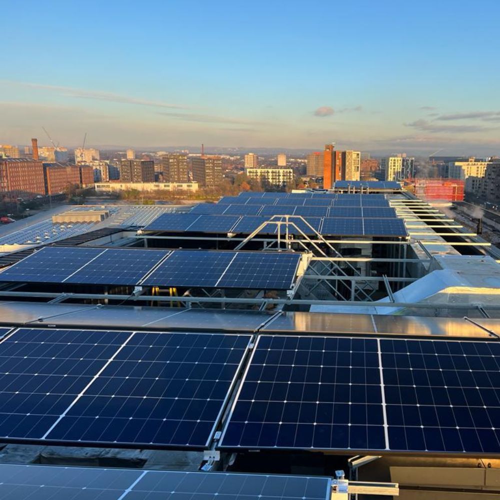 Solar energy panels on Dakota Hotel Rooftop - Edinburgh